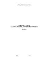 Referāts 'Politiskā vara: rašanās, nozīme, teorētiskās atziņas', 1.