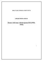 Referāts 'Zemes reformas raksturojums Latvijas Republikā 1918.-1940.g.', 1.
