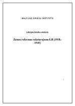 Referāts 'Zemes reformas raksturojums Latvijas Republikā 1918.-1940.g.', 1.