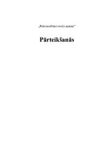 Konspekts 'Pārteikšanās', 1.