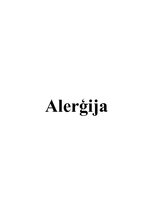 Referāts 'Alerģija', 1.