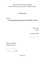 Diplomdarbs 'Sabiedrisko attiecību tehnoloģijas tūrisma aģentūras SIA "VLISSA" virzībā', 1.