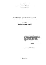 Referāts 'Baznīcu reliģija Latvijas valstī', 1.