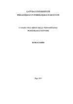 Referāts '2-3 gadu vecu bērnu baiļu pārvarēšanas pedagoģiskās metodes', 1.