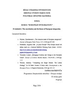 Eseja 'The Constitution and the Future of European Integration', 1.