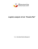 Referāts 'Logistic Analysis of Ltd. "Kvadra Pak"', 1.