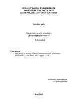 Konspekts 'Komunikācijas vēsture. Pirmais kopsavilkums', 1.