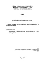 Konspekts 'Mūsdienu liberālā demokrātija: ideāli un izaicinājumi - to ierobežojošie faktori', 1.