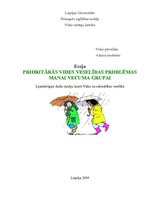 Eseja 'Prioritārās vides veselības problēmas manai vecuma grupai', 1.