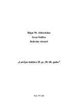 Referāts 'Latvijas kultūra 20.gadsimta 20.-40.gados', 1.