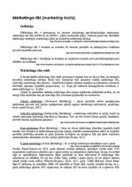 Konspekts 'Mārketinga rīki', 1.