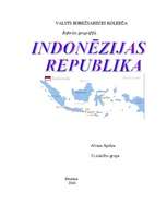 Referāts 'Indonēzijas Republika', 1.