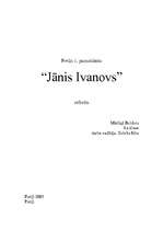 Referāts 'Jānis Ivanovs', 1.