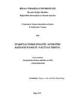 Konspekts 'Starptautisko finanšu attiecību rašanās pamats. Valūtas tirgus', 1.