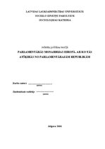 Referāts 'Parlamentārās monarhijas Eiropā. Ar ko tās atšķiras no parlamentārajām republikā', 1.