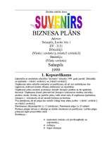Biznesa plāns 'Uzņēmums "Suvenīrs" ', 1.