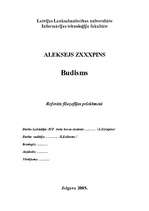 Referāts 'Budisms', 1.