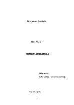 Referāts 'Trimdas literatūra', 1.