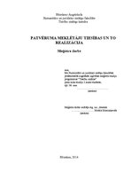 Diplomdarbs 'Patvēruma meklētāju tiesības un to realizācija', 1.