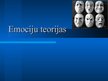 Prezentācija 'Emociju teorijas', 1.
