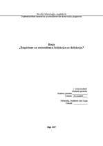 Eseja 'Empīrisms un racionālisms. Indukcija un dedukcija', 1.