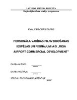 Diplomdarbs 'Personāla vadības pilnveidošanas iespējas "Riga Airport Commercial Development"', 1.