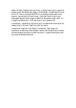 Eseja 'Music Is a Fundamental Necessity', 2.