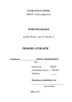 Prakses atskaite 'Prakses atskaite AS "Swedbank"', 1.