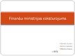 Prezentācija 'Finanšu ministrijas raksturojums', 1.