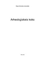 Referāts 'Arheoloģiskā koka restaurācija', 1.