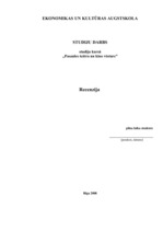 Eseja 'Recenzija', 1.