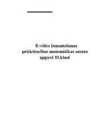 Referāts 'E-vides izmantošanas priekšrocības matemātikas satura apguvē 11.klasē', 1.