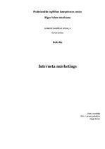 Referāts 'Interneta mārketings', 1.