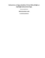 Konspekts 'Konkurence un tirgus struktūra. Firmas rīcība pilnīgas un nepilnīgas konkurences', 1.