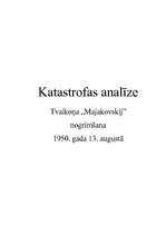 Konspekts 'Katastrofas analīze. Tvaikoņa "Majakovskij" nogrimšana', 1.