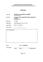 Referāts 'Transporta izvēles ekonomiskie kritēriji, sabiedriskais transports', 1.