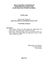 Konspekts 'Alternatīvie mediji un tiešsaistes komunikāciju formas', 1.