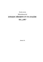 Referāts 'Izmaksu jēdziens un to analīze SIA "APE"', 1.