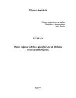 Referāts 'Ogres rajona kultūras pieminekļu kā tūrisma resursu novērtējums', 1.