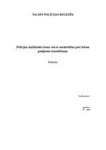 Referāts 'Policijas darbinieka loma, veicot vardarbības pret bērnu gadījumu izmeklēšanu', 1.