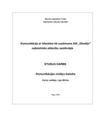Referāts 'Komunikācija ar klientiem kā uzņēmuma SIA "Dimdiņi" sabiedrisko attiecību sastāv', 1.