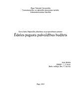 Referāts 'Ēdoles pagasta pašvaldības budžets', 1.