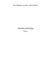 Konspekts 'Attīstības psiholoģija. Pētījums par bailēm', 1.