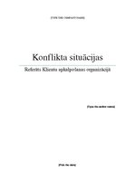 Referāts 'Konflikta situācijas', 1.