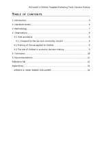 Referāts 'Mcdonald`s children targeted marketing tools: decision making', 3.