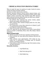 Konspekts 'Chemical Pollution from Factories', 1.