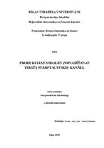 Konspekts 'Produkcijas sadales (novadīšanas tirgū) starptautiskie kanāli', 1.