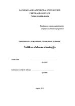 Referāts 'Šašlika ražošanas tehnoloģija', 1.