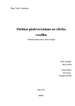 Referāts 'Pārtikas piedevu ietekme uz cilvēka veselību', 1.