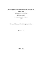 Paraugs 'Sporta metodika pirmsskolā, bērna vērojums', 1.